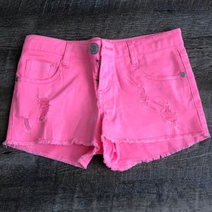Hot pink shorts